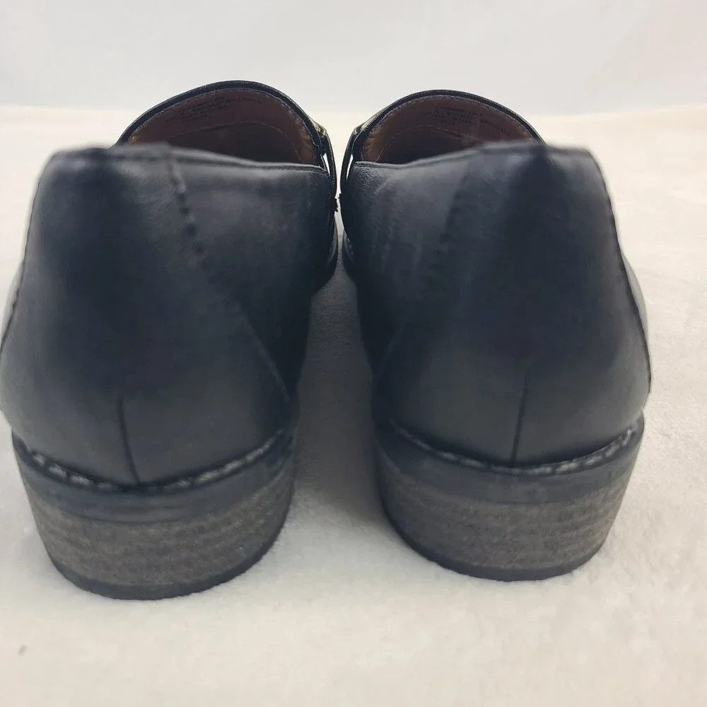 Eurosoft Nia Black Loafers With Brass Buckle Detail Womens Slip-On Shoes Size 6 - Picture 6 of 9